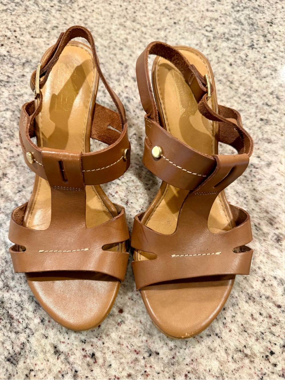 Brown Leather Slingback Women’s Sandals